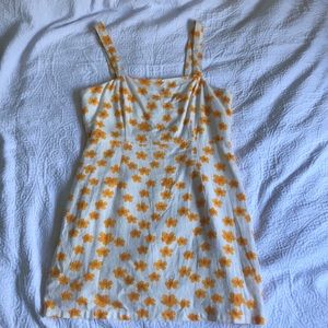 White daisy baby doll dress